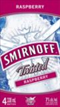 Smirnoff Twisted Framboise (4 X 330 Ml) Cooler Au Spiritueux