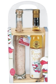 Coffret Domaine Lafrance : Sels De Bain Avec Une Bouteille De Cidre De Glace