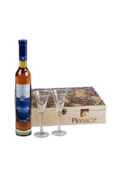 Coffret Domaine Pinnacle : Deux Flûtes Avec Une Bouteille De Cidre De Glace 