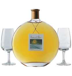 Coffret Clos Saint-Denis : Deux Verres Avec Une Bouteille De Pomme De Glace 