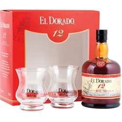 El Dorado 12 Ans Rhum Brun + 2 Verres