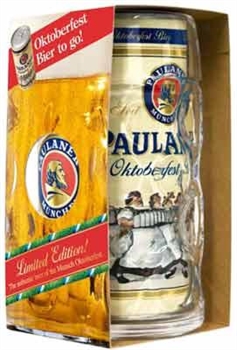 Paulaner Oktoberfest Beer And Glass Can/Canette