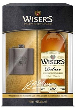 Wisers Deluxe Canadian Whisky Gift Pack With Flask