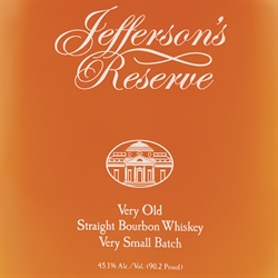 Kentucky Straight Bourbon Whiskey Jefferson's Reserve Very Old Very Small Batch