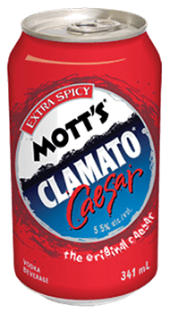 Motts 6P Cans/Canettes Extra Spicy Clamato Caesar