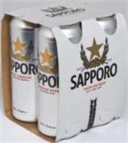 Sapporo 500Ml 4P Cans/Canettes