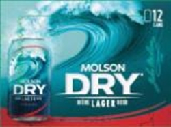 Molson Dry 12 Cans / Canette