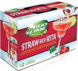 Bud Lime Straw Ber Rita 12 Cans/Canettes