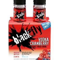 Black Fly Vodka Cranberry Mixed Drink