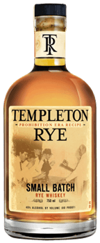Templeton Prohibition Era Recipe Small Batch Rye Whiskey