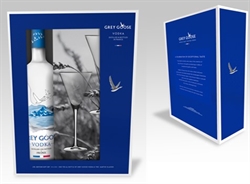 Grey Goose Vodka With 2 Martini Glasses Gift Pack