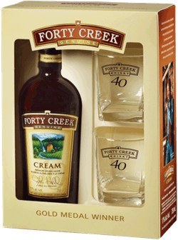 Forty Creek Cream Liquor W/ 2 Rocks Glasses Gift Pack