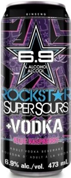 Rockstar Supersours Blue Raspberry 473 Ml Can/Canette