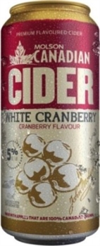 Molson Canadian Cider White Cranberry 473 Ml Can/Canette