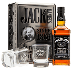 Coffret Jack Daniel's Avec Deux Verres